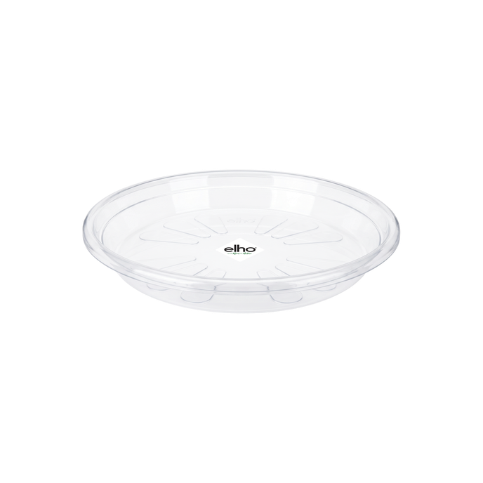 universal saucer round 13cm transparent